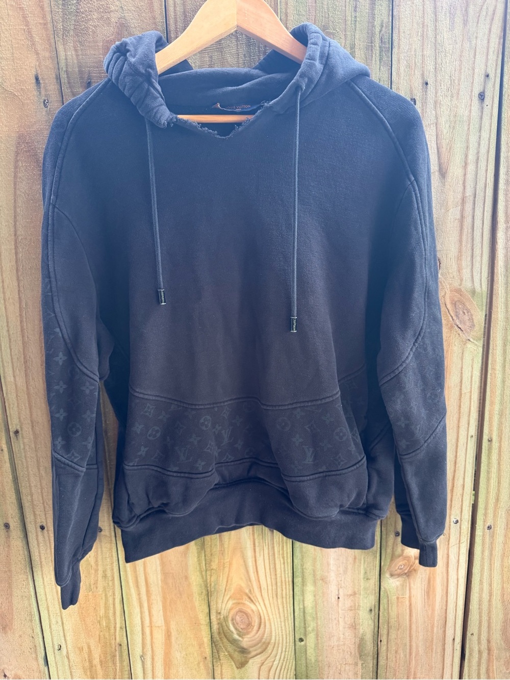 Louis Vuitton Black Circle Cut Monogram Hoodie medium men’s